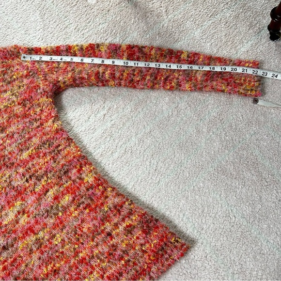 Umgee Vibrant Pink Orange Yellow Brown Autumn Sweater Size 2X Eyelash Knit Soft - Picture 9 of 10